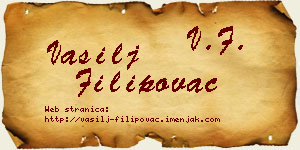 Vasilj Filipovac vizit kartica